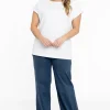 T-shirt kapmouwen wijd VISCOSE
