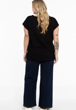 T-shirt kapmouwen wijd VISCOSE