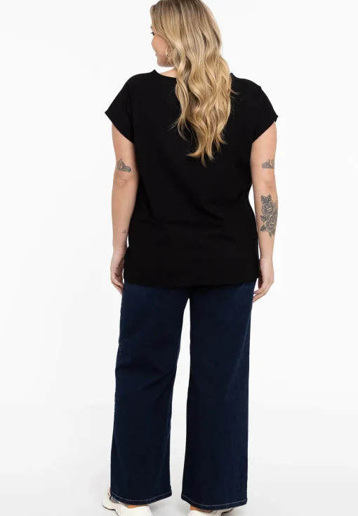 T-shirt kapmouwen wijd VISCOSE