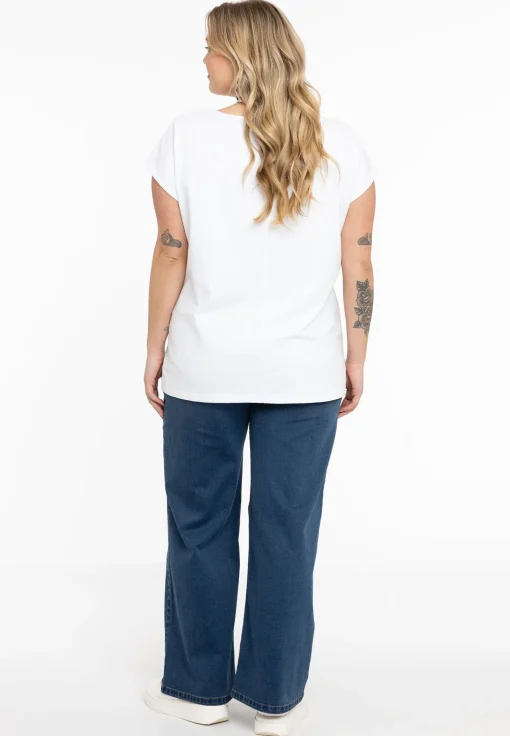 T-shirt kapmouwen wijd VISCOSE
