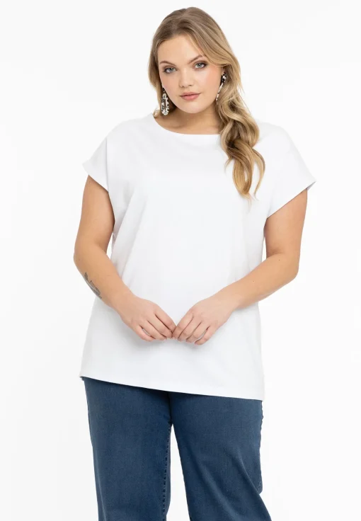 T-shirt kapmouwen wijd VISCOSE