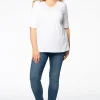 T-shirt v-hals relax fit COTTON