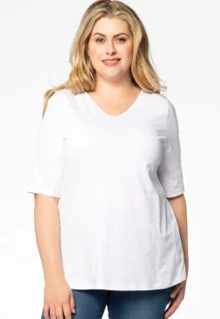 T-shirt v-hals relax fit COTTON