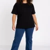 T-shirt wijd COTTON