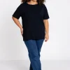 T-shirt wijd COTTON