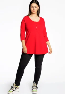 Tuniek flare fit knopen COTTON