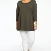 Tuniek flare fit knopen COTTON