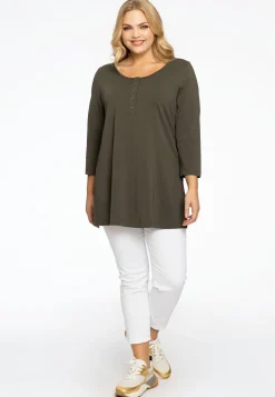 Tuniek flare fit knopen COTTON