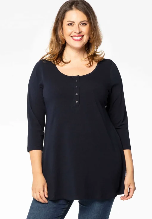 Tuniek flare fit knopen COTTON