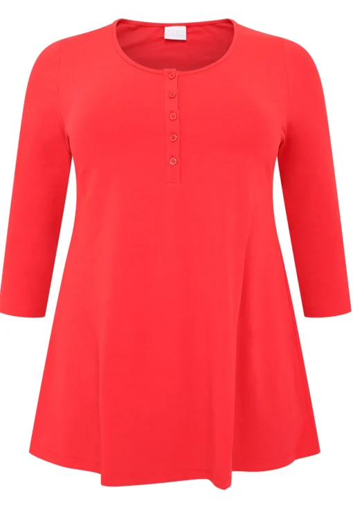 Tuniek flare fit knopen COTTON