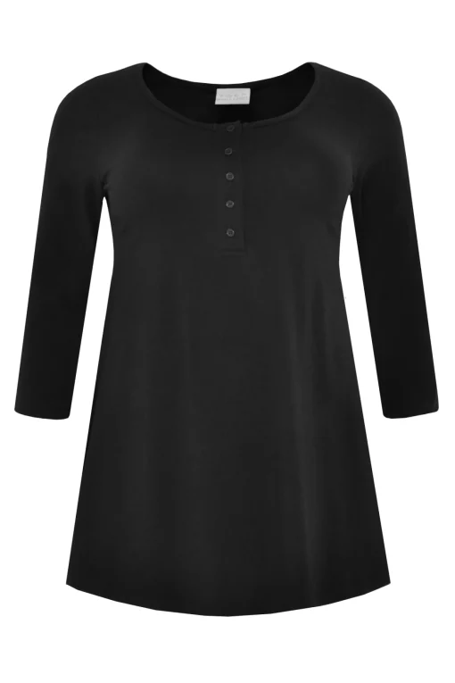 Tuniek flare fit knopen COTTON
