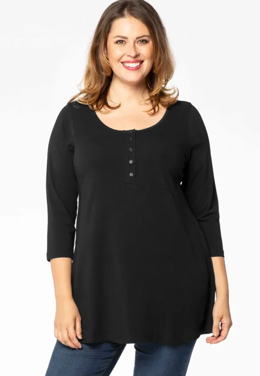 Tuniek flare fit knopen COTTON