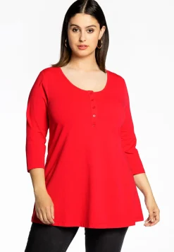 Tuniek flare fit knopen COTTON