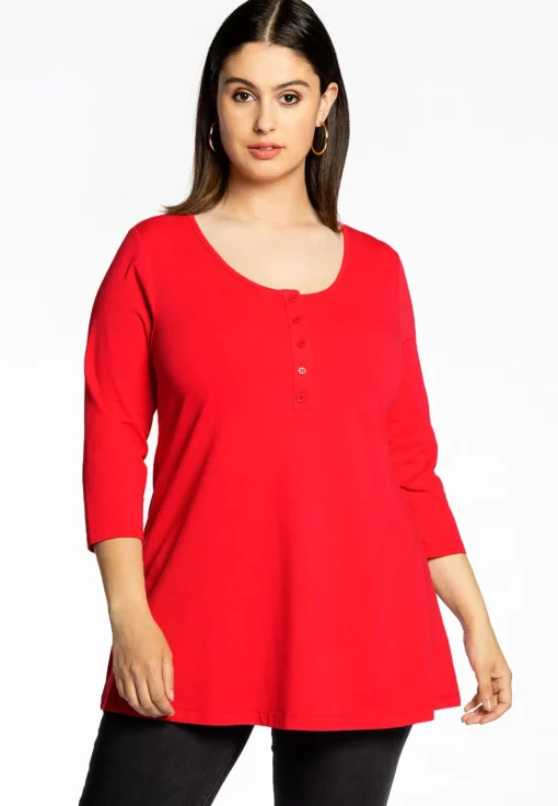 Tuniek flare fit knopen COTTON
