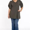 Tuniek flare met pofmouwen COTTON