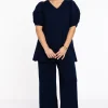 Tuniek flare met pofmouwen COTTON