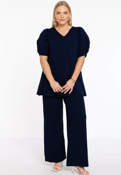 Tuniek flare met pofmouwen COTTON