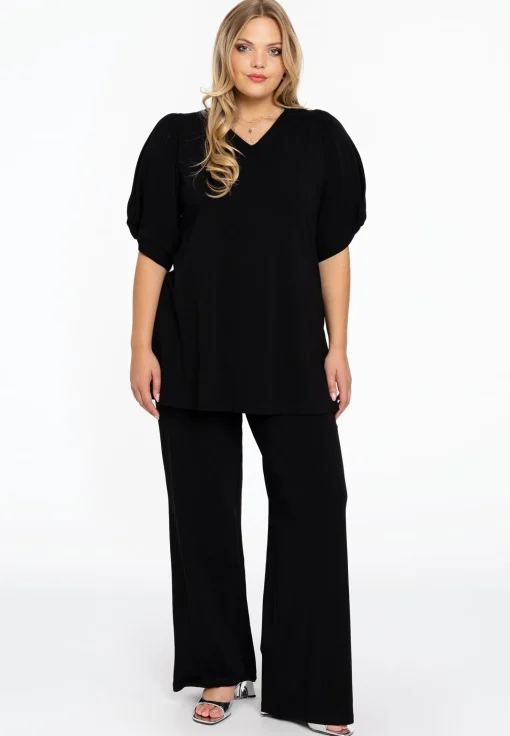 Tuniek flare met pofmouwen COTTON