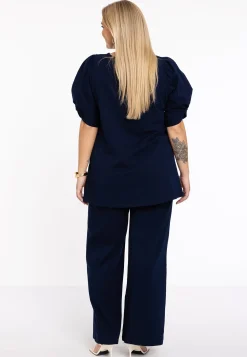 Tuniek flare met pofmouwen COTTON