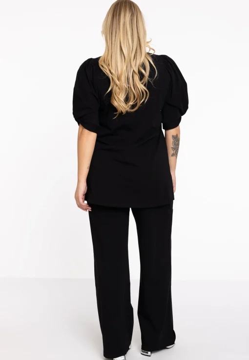 Tuniek flare met pofmouwen COTTON