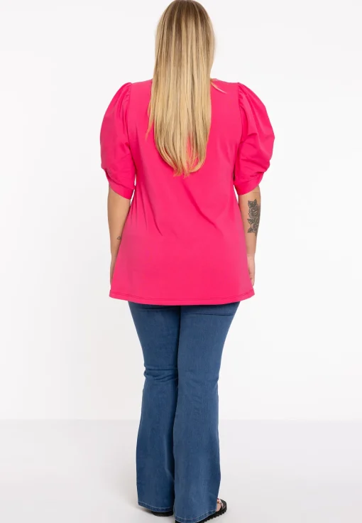 Tuniek flare met pofmouwen COTTON