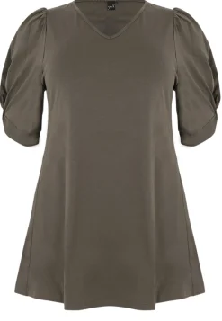 Tuniek flare met pofmouwen COTTON