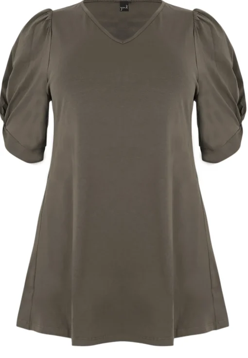 Tuniek flare met pofmouwen COTTON