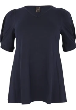 Tuniek flare met pofmouwen COTTON