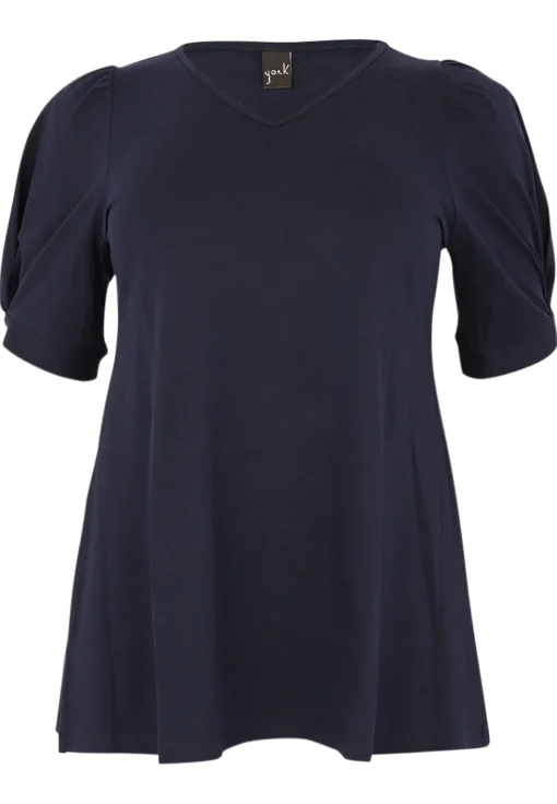 Tuniek flare met pofmouwen COTTON