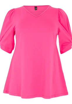 Tuniek flare met pofmouwen COTTON