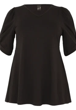 Tuniek flare met pofmouwen COTTON