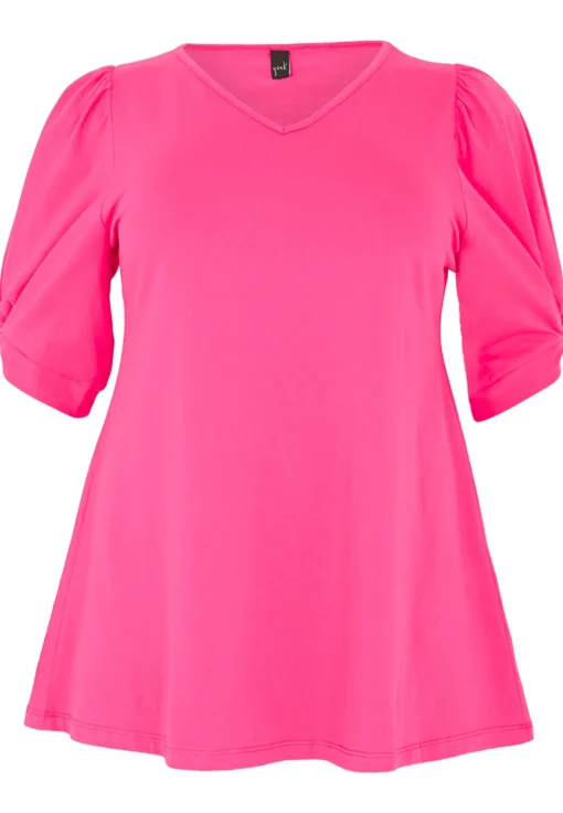 Tuniek flare met pofmouwen COTTON