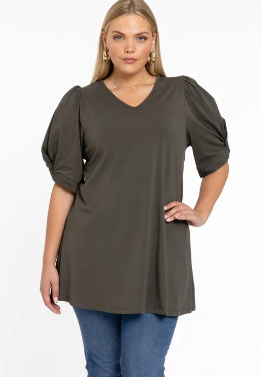 Tuniek flare met pofmouwen COTTON