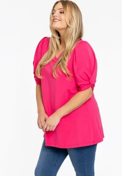 Tuniek flare met pofmouwen COTTON