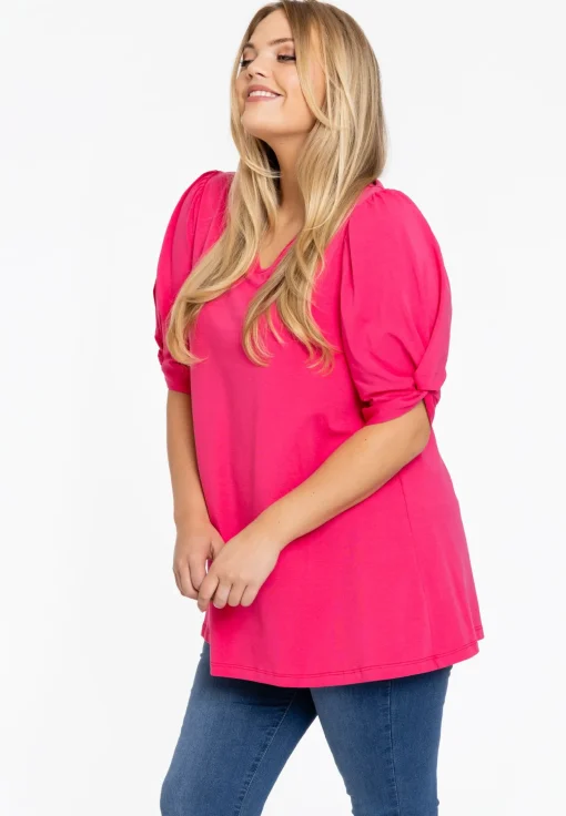 Tuniek flare met pofmouwen COTTON