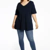 Tuniek V flare COTTON