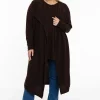 Vest met gedrapeerde hals cashmere