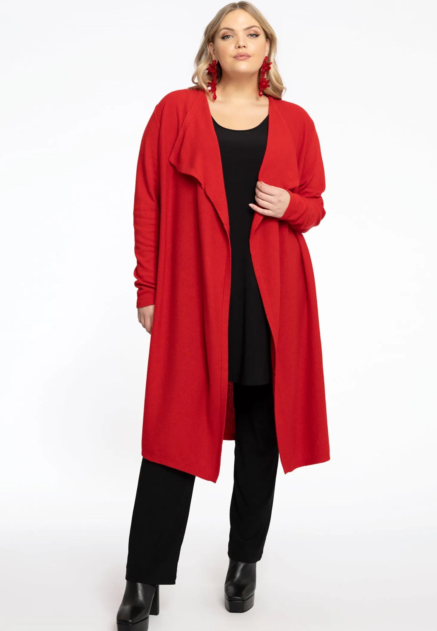 Vest met gedrapeerde hals cashmere