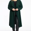 Vest met gedrapeerde hals cashmere