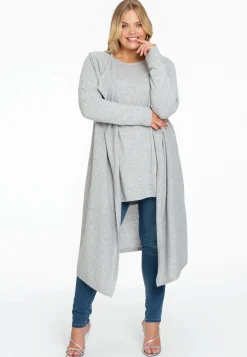 Vest met gedrapeerde hals cashmere