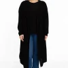 Vest met gedrapeerde hals cashmere