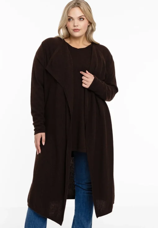 Vest met gedrapeerde hals cashmere