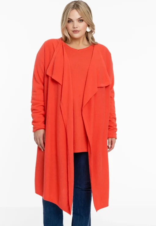 Vest met gedrapeerde hals cashmere