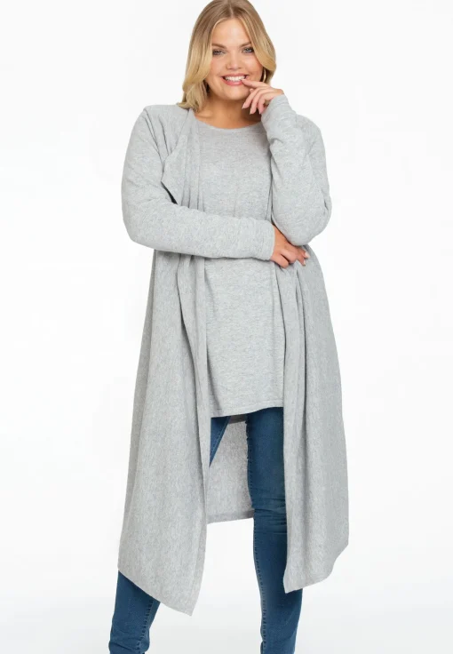 Vest met gedrapeerde hals cashmere