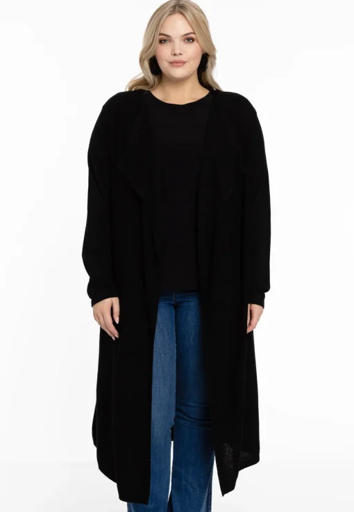 Vest met gedrapeerde hals cashmere